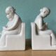 Dutch Schoonhoven ceramic bookends by Fancoise Carbius for NBC