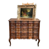 Old Liège chest of drawers.