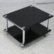 Coffee table "space age" in black lacquered steel