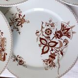 Set of 6 vintage dinner plates from Sarreguemines, Danish model 210412.