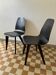 90s designer chairs in lacquered curved wood (X2)