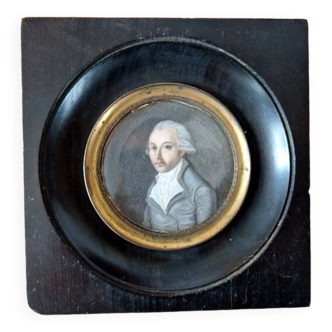 Ernst Von Valentini (1759-1835) - Miniature - "Portrait d'homme" - Signée en bas à gauche, 1798