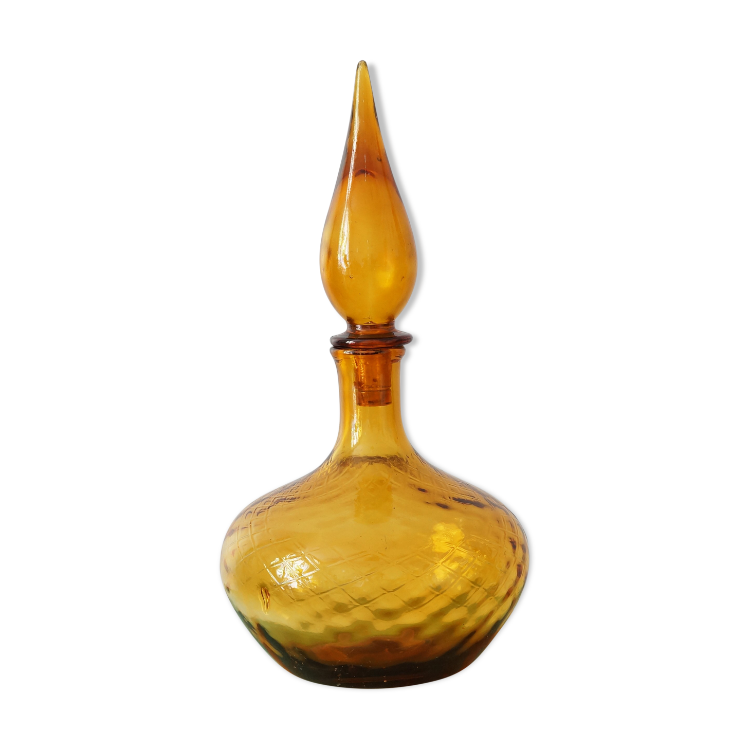 Ochre empolished decanter