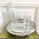 Openwork metal round mirror top