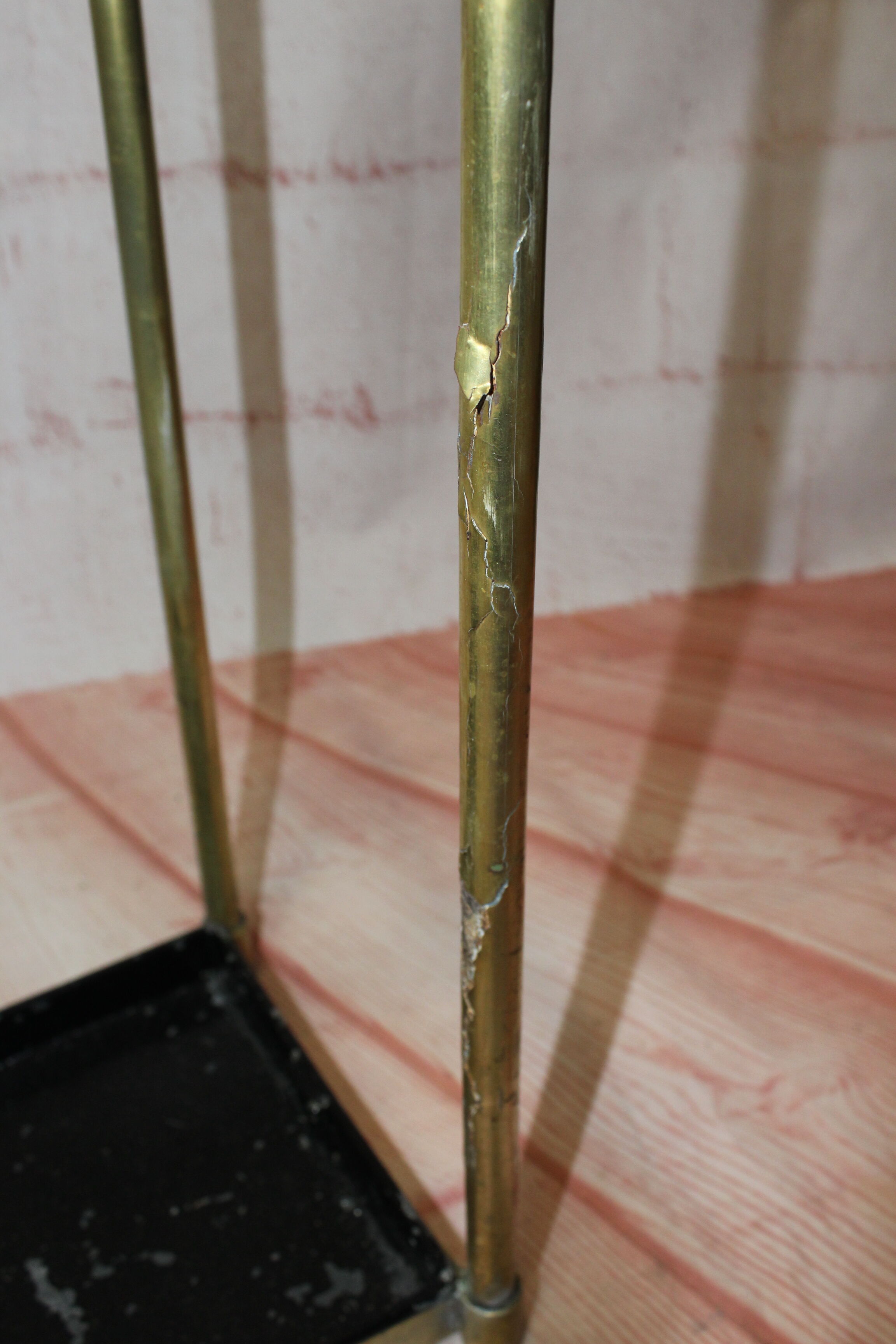 Old brass umbrella holder