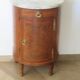 Small chest of drawers - Half-moon table - Louis XVI style - Elm burr veneer - Pla