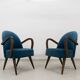 Pair of mid-century cocktail chairs, Poland, 1950s
