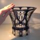 Johann Oertel, Carl Meltzer & Co. Langenau Haida, Art Deco cut double vase