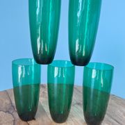Vintage liquor and lemonade glasses, mid century modern from 1960s for apartment decoration / tablew