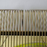 Vintage record holder in gold metal - for 50 vinyls