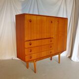 Scandinavian teak bar and dresser furniture