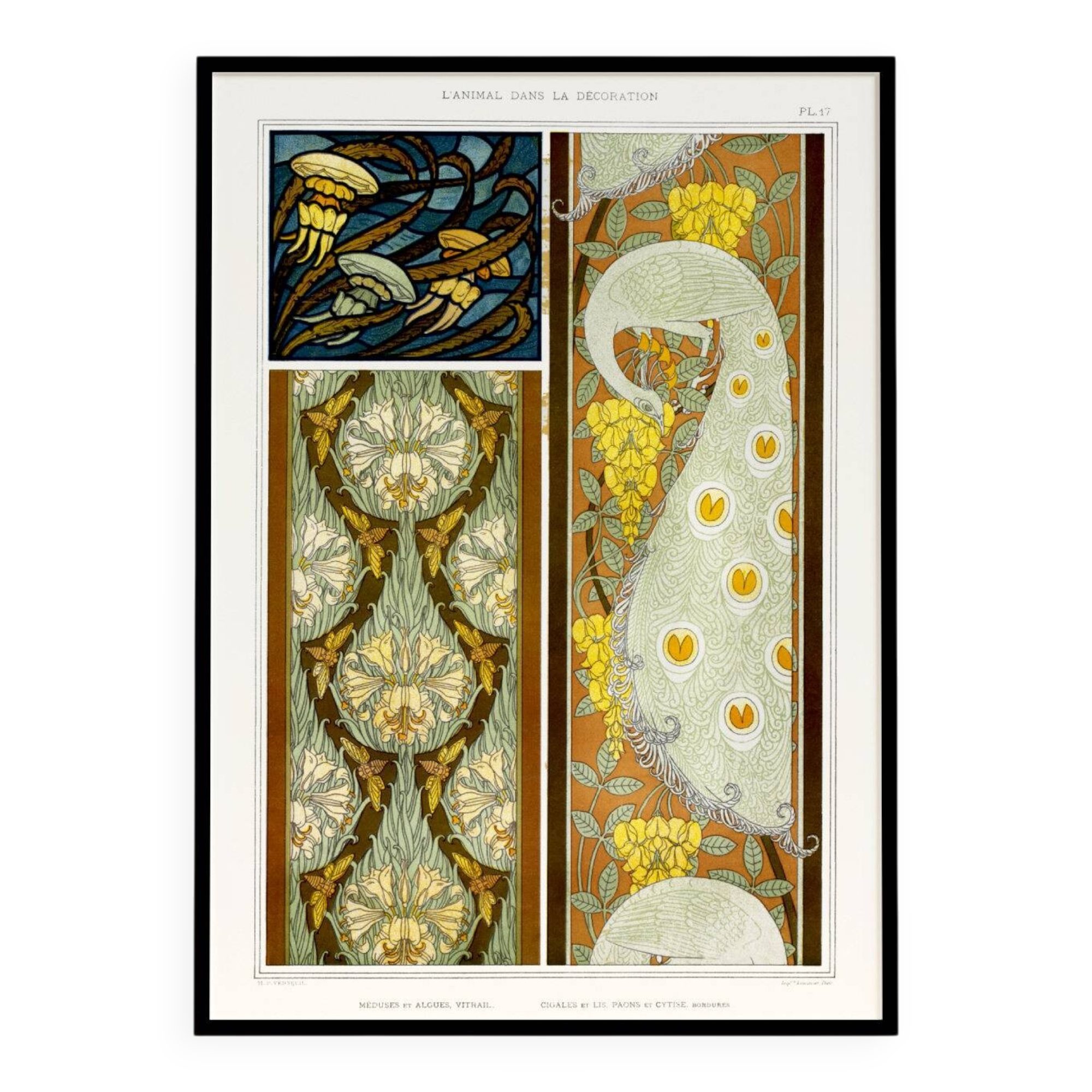 Poster “Medusa and Peacock”, after an Art Nouveau lithograph from 1897