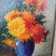Still life at dalhias by Gaston Corbier 1869-1945 oil on isorel