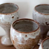 Set of 6 ceramic glasses Roger jacques Grès du Puisaye
