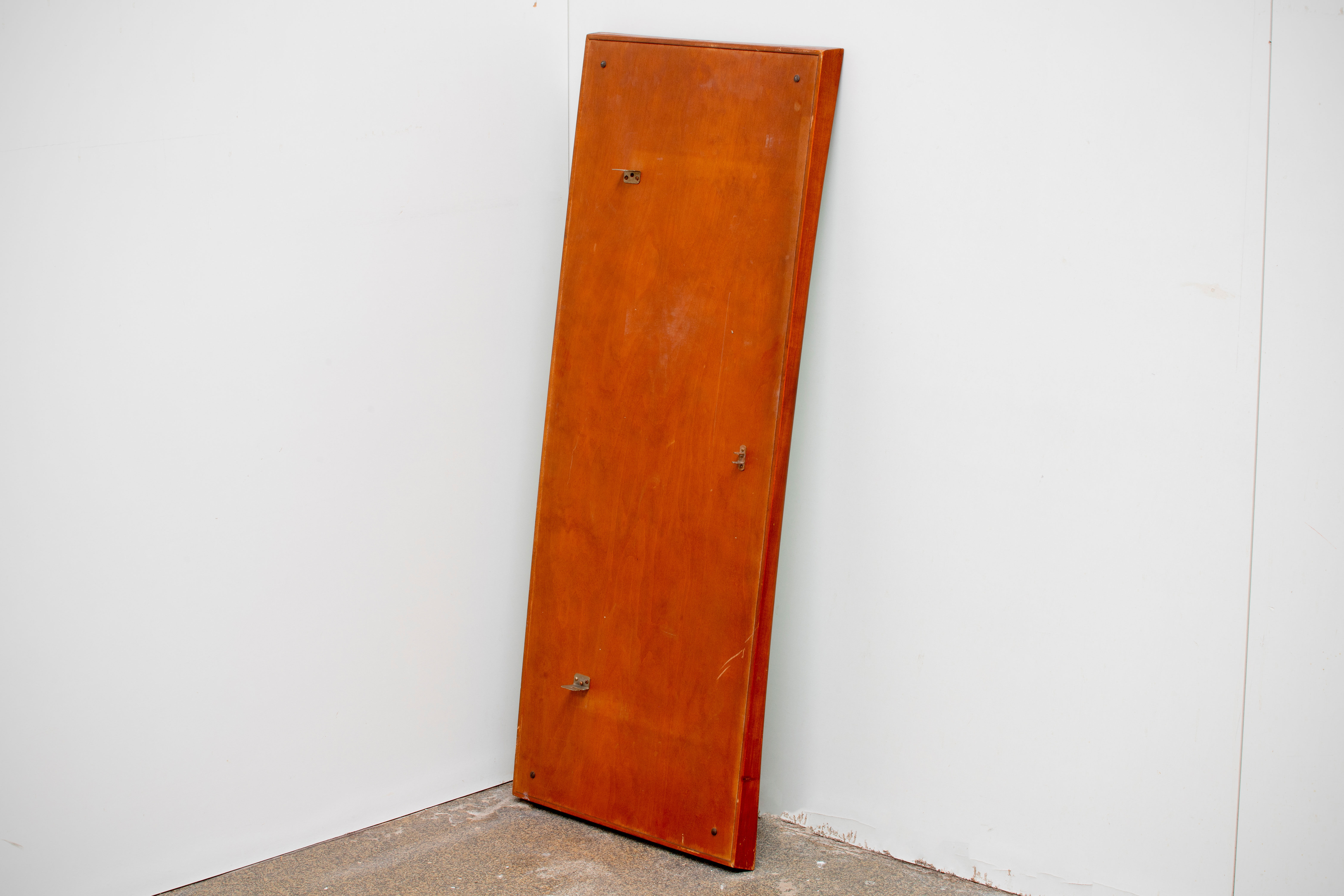 Vintage Scandinavian mirror in teak H 128 cm