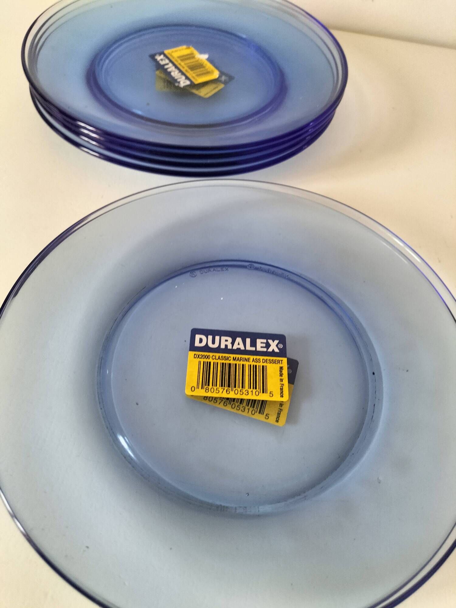 6 Duralex dessert plates – new with tags
