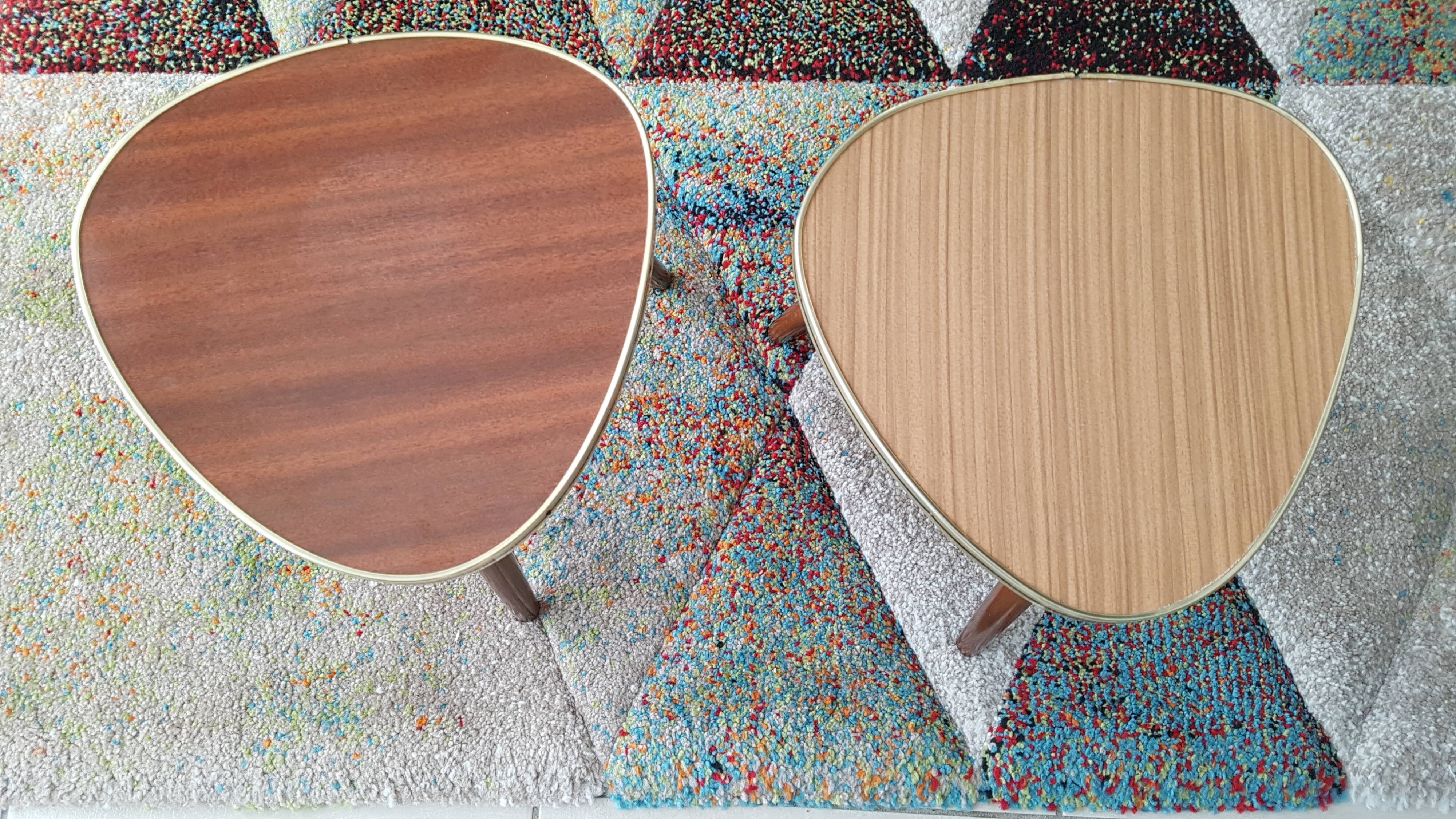 Duo plant holders formica, vintage tripod