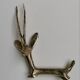 4 brass gazelle animal knife holders