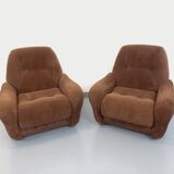 Pair of vintage corduroy armchairs from the 70s