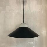 Lamp suspension design metal and frosted glass
