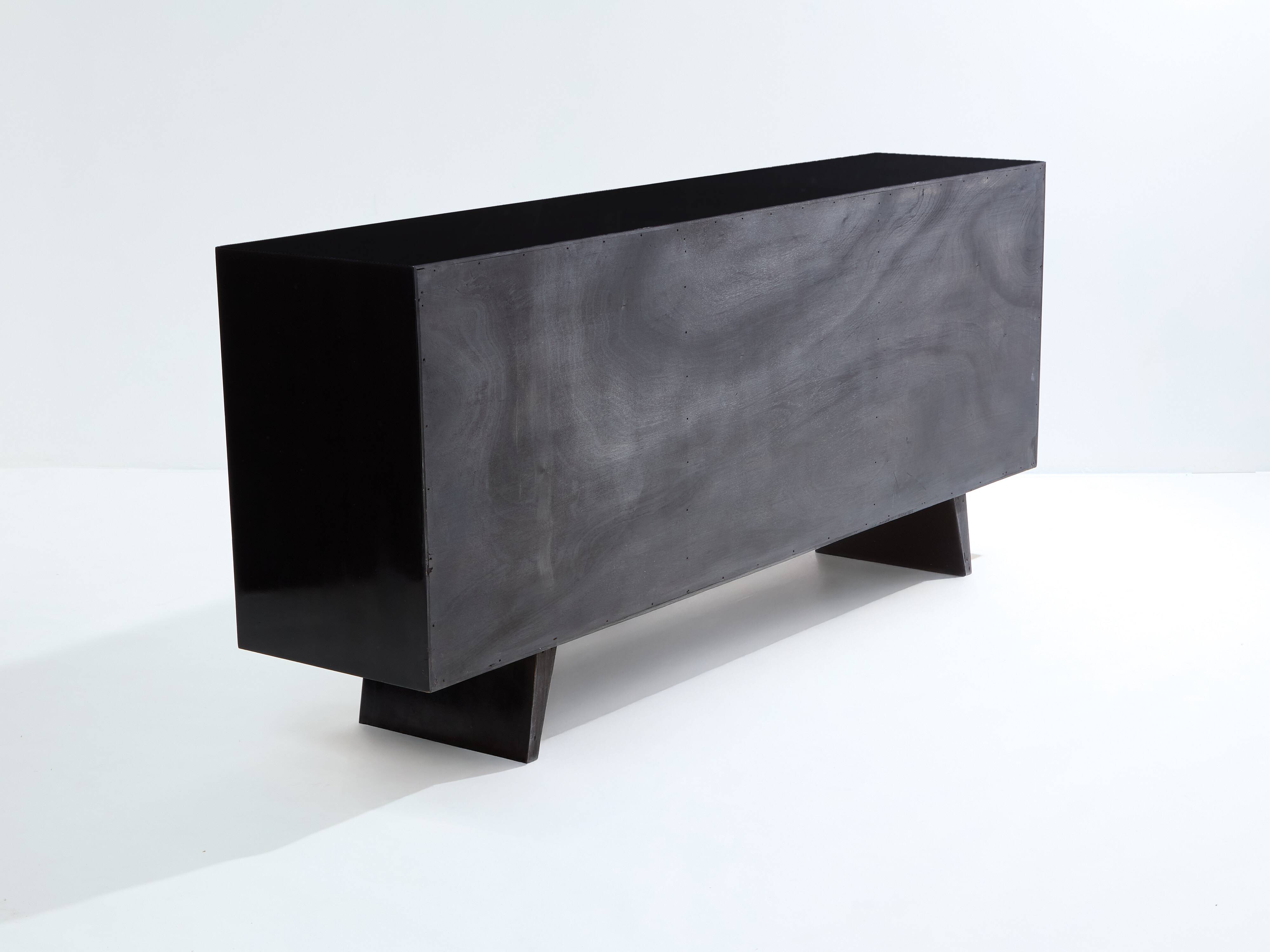 Suzanne Guiguichon sideboard in blackened sycamore and gilded trim 1940