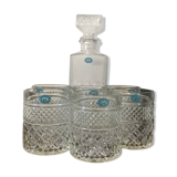 Whisky service glasses and decanter