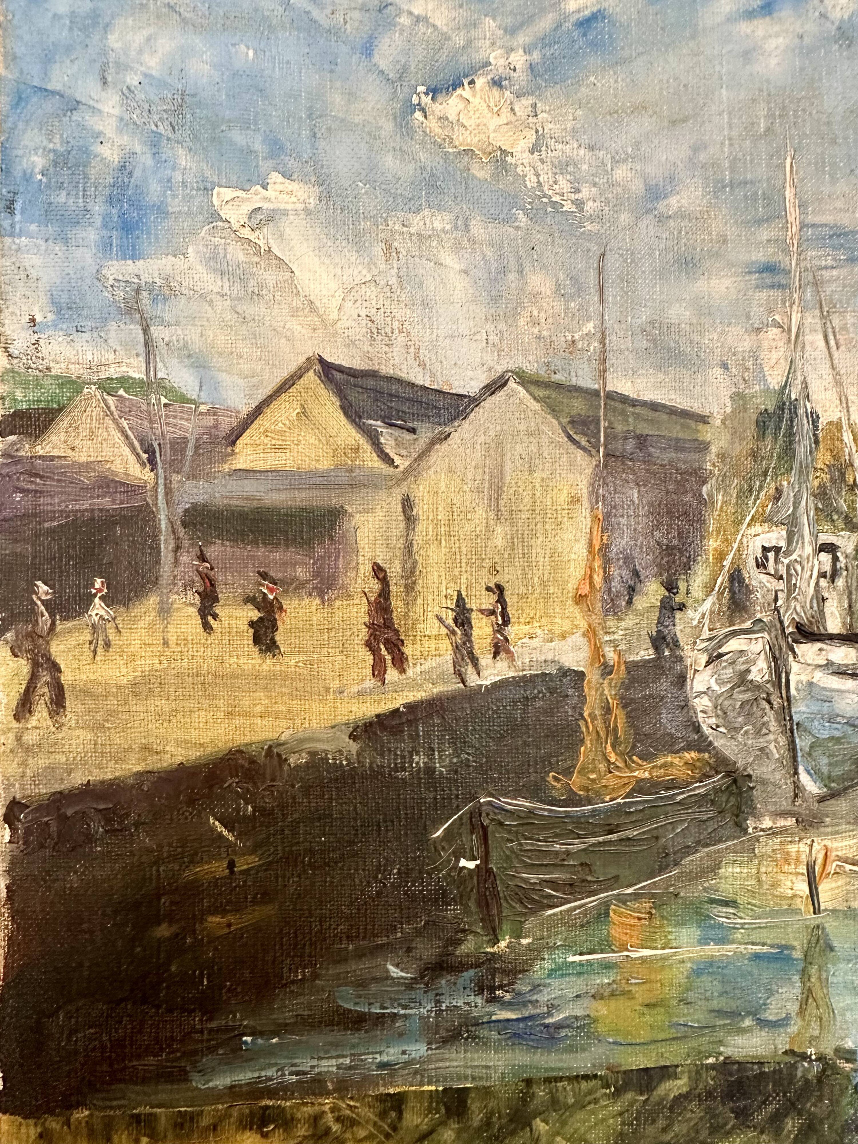 Original oil by Guy Pennamen – Concarneau, Brittany