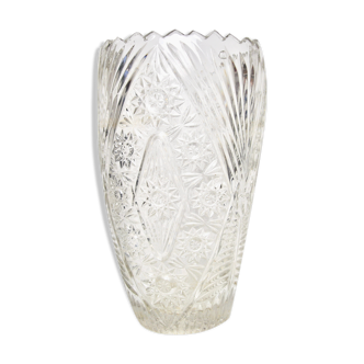 Cut glass vase