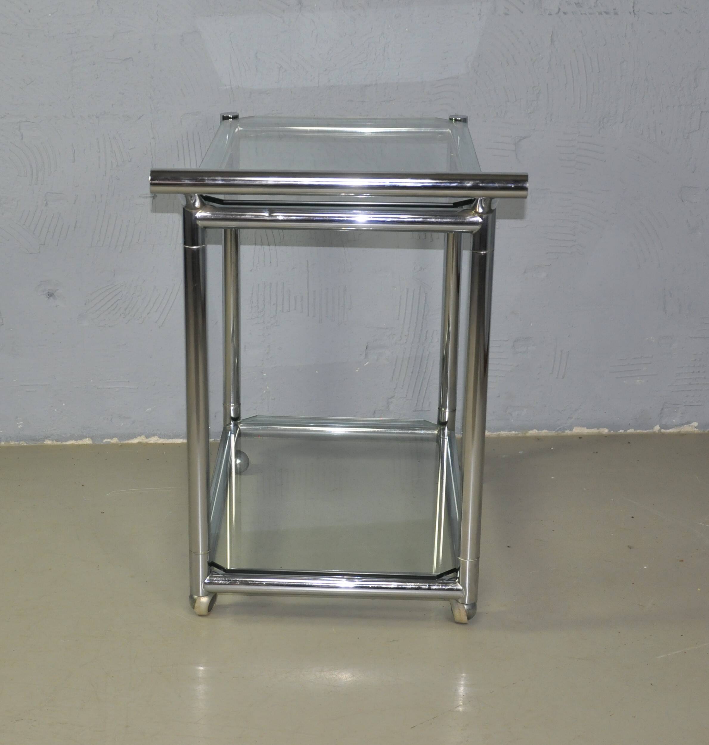 Vintage RVS serveerwagen