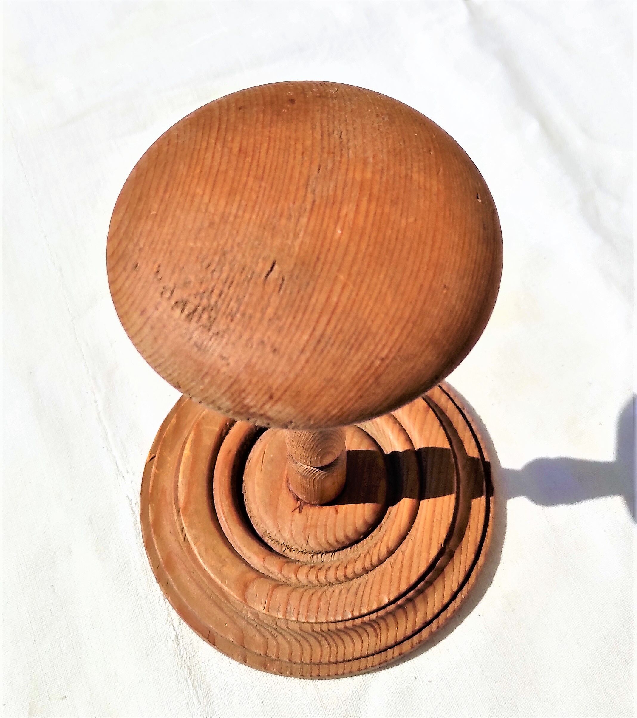 Old hat holder in turned wood
