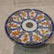 Tasse et sous tasse à dejeuner 35cl porcelaine Christofle ginkgo bleu