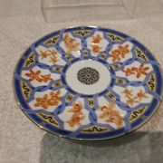 Christofle blue ginkgo porcelain breakfast cup and saucer, 35cl