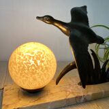 Large Art Deco bird lamp, H27 cm