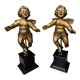 Pair of gilded cherubs on a Napoléon III base.