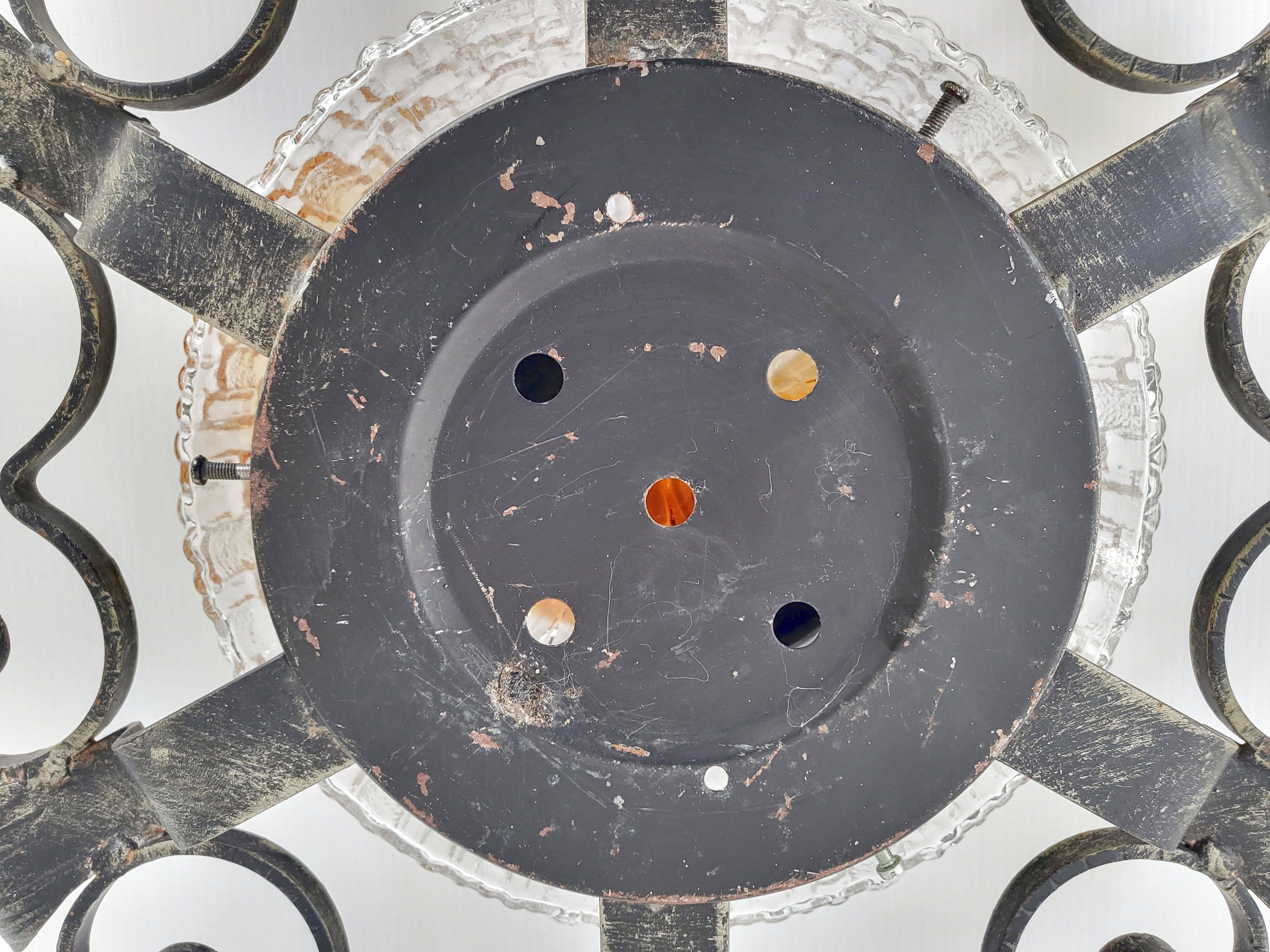 Vintage brutalist wall or ceiling light 1970