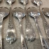 12 silver-plated metal teaspoons by silversmith Francois Frionnet Florian
