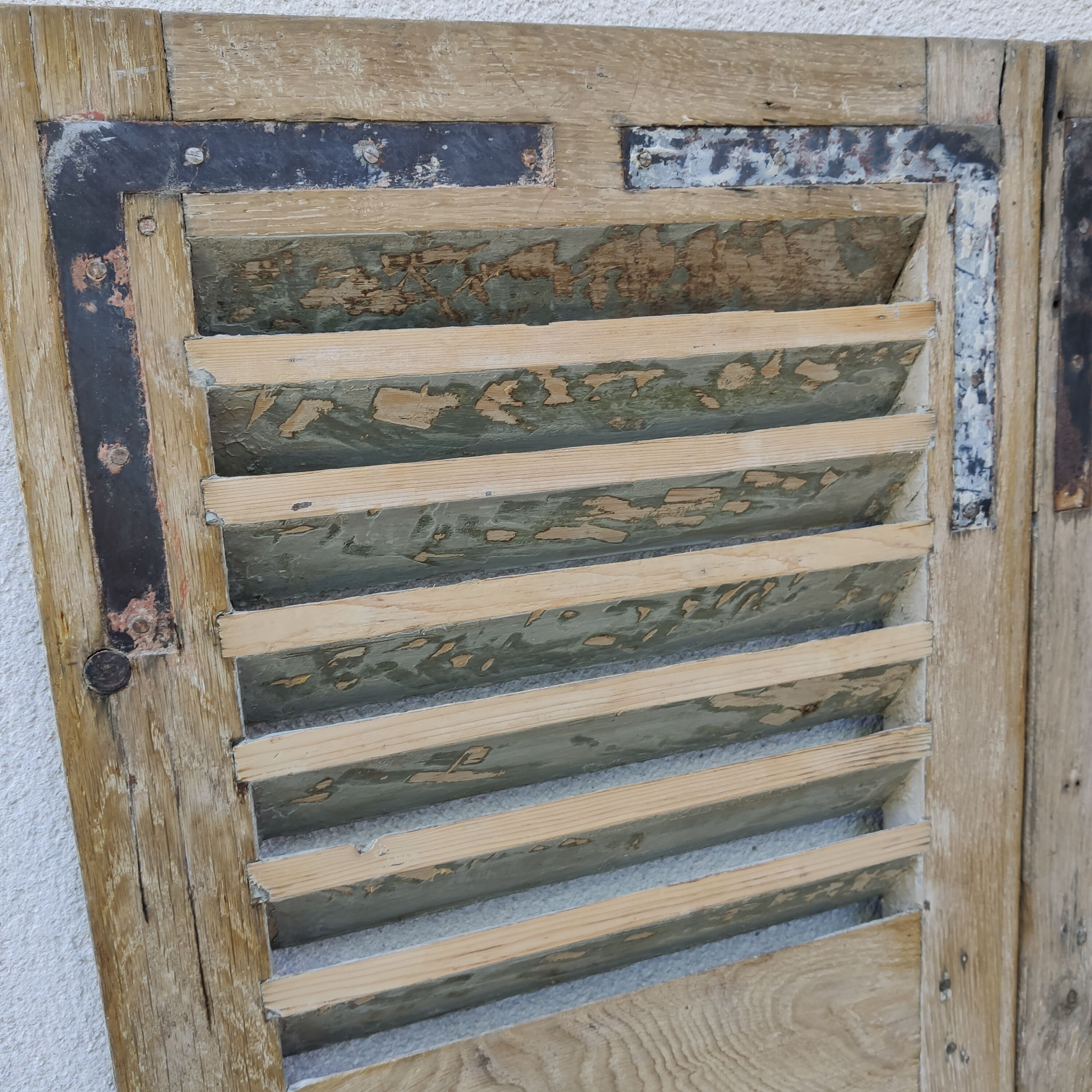 Pair of old shutters