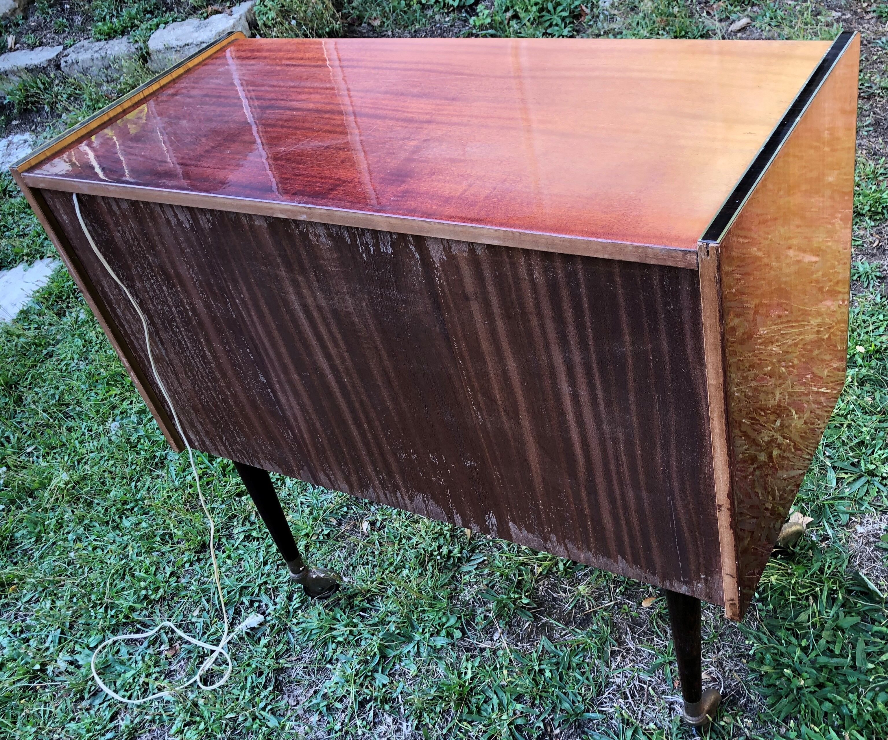 Vintage bar furniture formica with wheels 60's