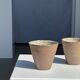 Set of 2 cups / mug Indonesian ceramic (matte brown)