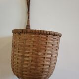 Vintage woven wicker pan