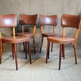 4 Baumann chairs n°267 50s