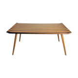 Table low Italian 1950, on the walnut and Sycamore