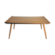 Table low Italian 1950, on the walnut and Sycamore