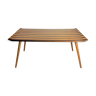 Table low Italian 1950, on the walnut and Sycamore