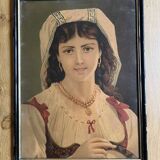 Portrait of a young woman from the past.