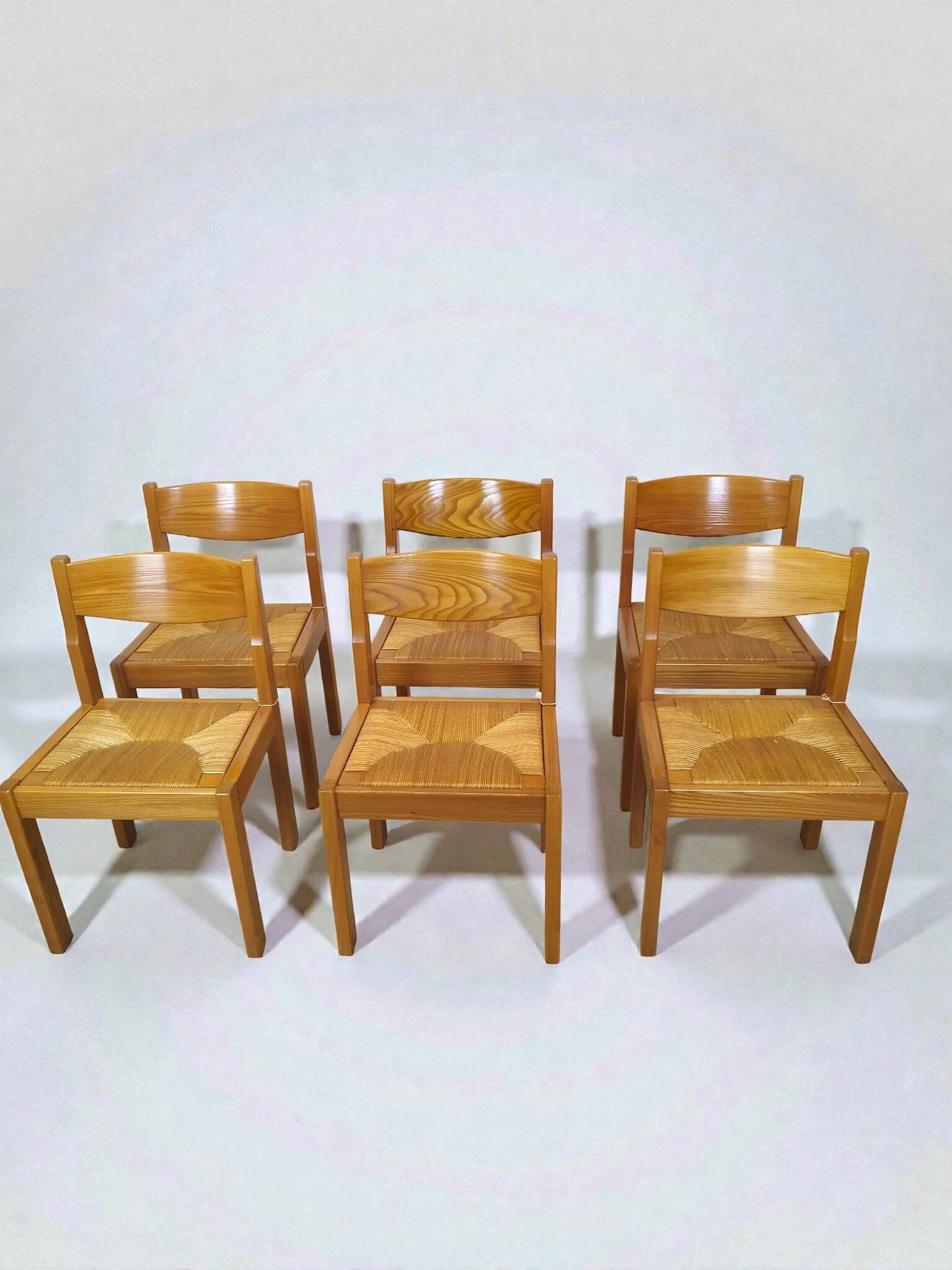 Set of 6 elm chairs