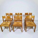 Set of 6 elm chairs