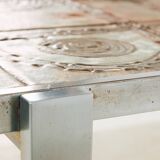 Steel and ceramic coffee table