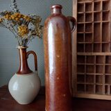 Bouteille en grès vernissé marron Amsterdamsche XIXe