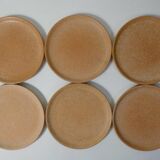 6 flat stoneware plates